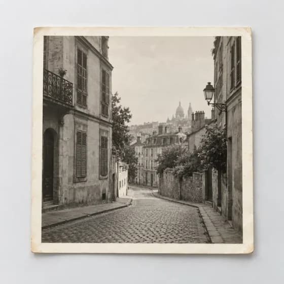 Серебряно-желатиновая фотография старого города
